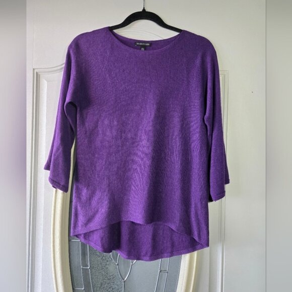 Eileen Fisher Purple Tencel & Merino Wool Sweater – Size XXS - Picture 1 of 5